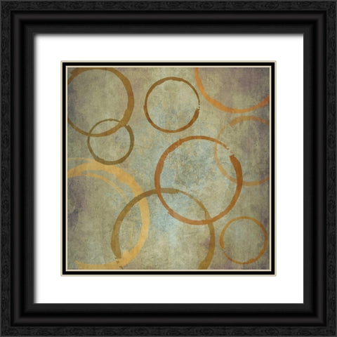 Vintage Circles II Black Ornate Wood Framed Art Print with Double Matting by Emery, Kristin