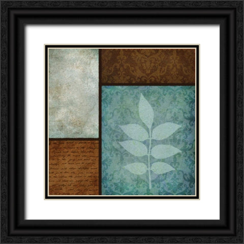 Patterns and Ferns IV Black Ornate Wood Framed Art Print with Double Matting by Emery, Kristin