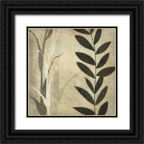 Leaves in the Mist II Black Ornate Wood Framed Art Print with Double Matting by Emery, Kristin