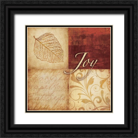 Red and Gold Joy I Black Ornate Wood Framed Art Print with Double Matting by Emery, Kristin