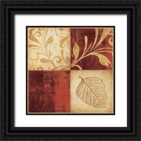 Red Gold 4pk Black Ornate Wood Framed Art Print with Double Matting by Emery, Kristin