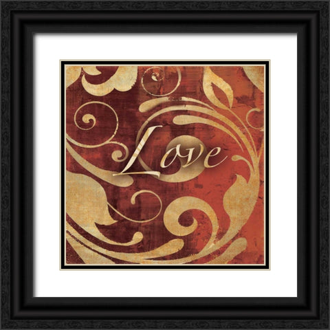 Red 1 Black Ornate Wood Framed Art Print with Double Matting by Emery, Kristin