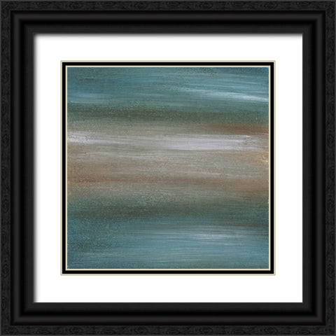 Aqua 2 Black Ornate Wood Framed Art Print with Double Matting by Emery, Kristin