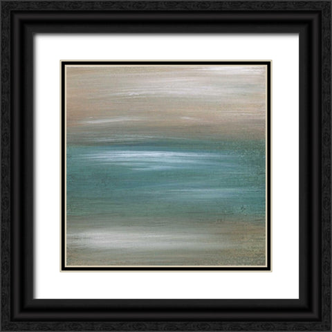Aqua 1 Black Ornate Wood Framed Art Print with Double Matting by Emery, Kristin