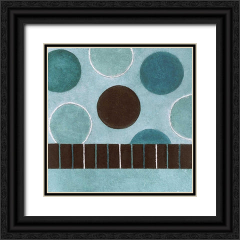 Bubbles 1 Black Ornate Wood Framed Art Print with Double Matting by Emery, Kristin