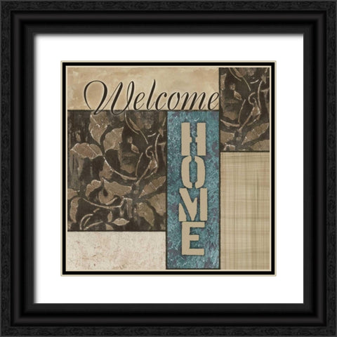 Welcome Home Black Ornate Wood Framed Art Print with Double Matting by Emery, Kristin