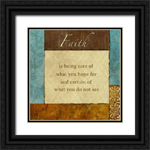 Faith Black Ornate Wood Framed Art Print with Double Matting by Emery, Kristin