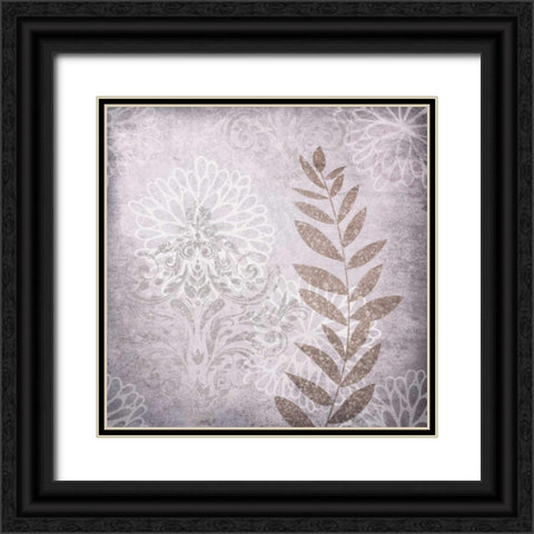 Warm Leaves Black Ornate Wood Framed Art Print with Double Matting by Emery, Kristin