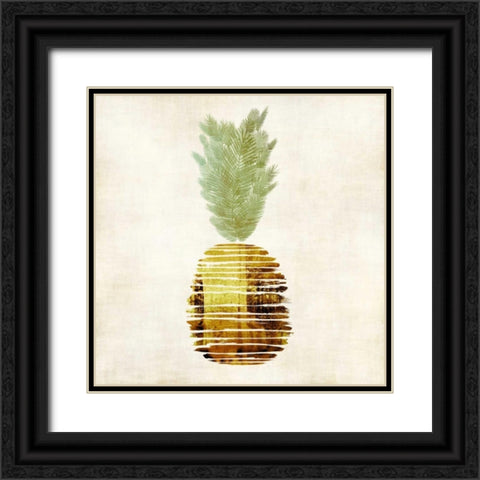 Pineapple Black Ornate Wood Framed Art Print with Double Matting by Emery, Kristin
