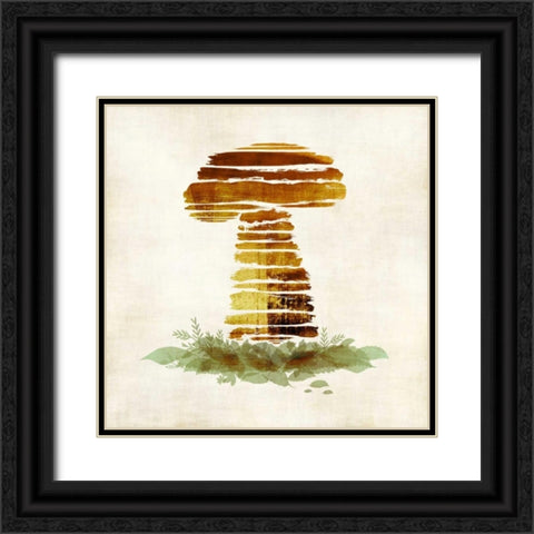 Mushroom Black Ornate Wood Framed Art Print with Double Matting by Emery, Kristin