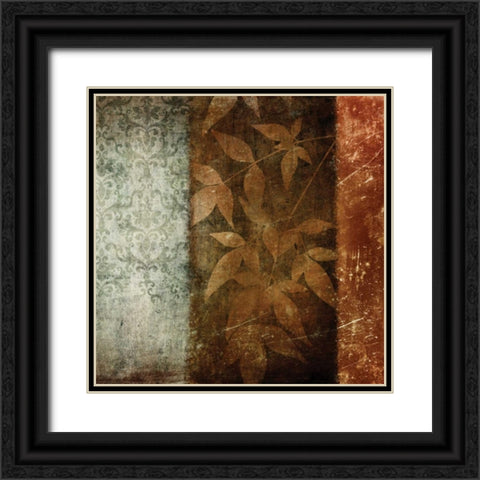 Spice Leaves I Black Ornate Wood Framed Art Print with Double Matting by Emery, Kristin