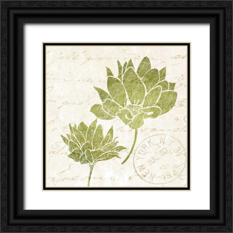 Hand Writing Flower I Black Ornate Wood Framed Art Print with Double Matting by Emery, Kristin