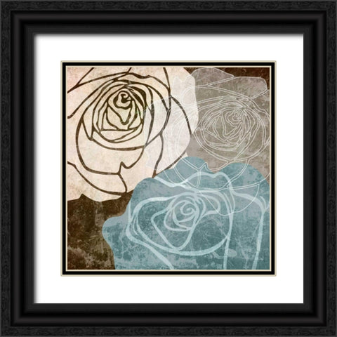 Rose I Black Ornate Wood Framed Art Print with Double Matting by Emery, Kristin