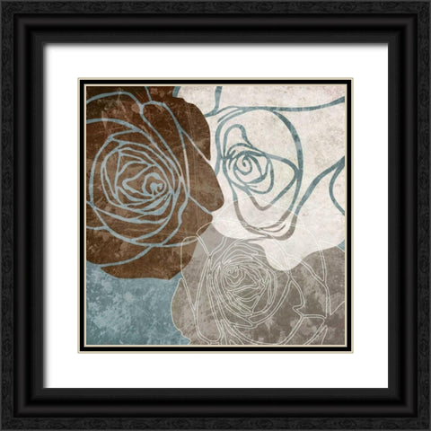 Rose II Black Ornate Wood Framed Art Print with Double Matting by Emery, Kristin
