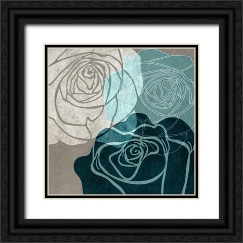 Rose IIA Black Ornate Wood Framed Art Print with Double Matting by Emery, Kristin