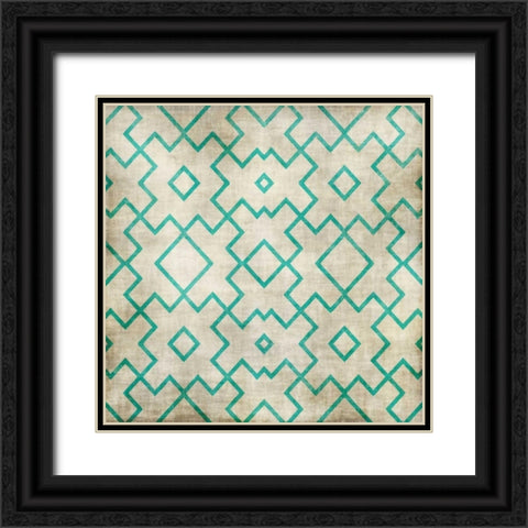 Pattern I Black Ornate Wood Framed Art Print with Double Matting by Emery, Kristin
