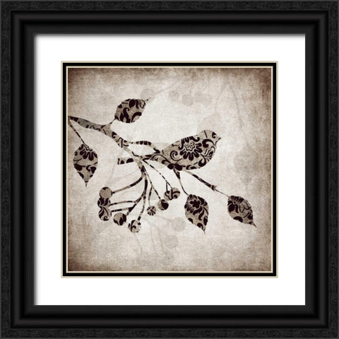 Solo Bird I Black Ornate Wood Framed Art Print with Double Matting by Emery, Kristin