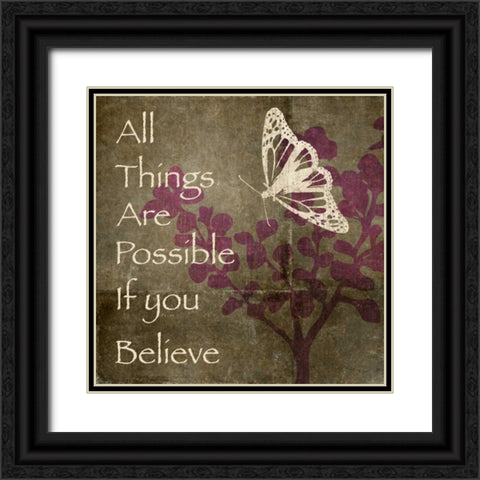 All Things Fly Black Ornate Wood Framed Art Print with Double Matting by Emery, Kristin