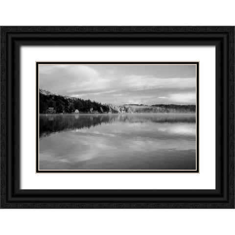 Reflections of Summer BW 2B Black Ornate Wood Framed Art Print with Double Matting by Grey, Jace