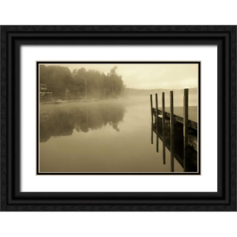 Stillness Black Ornate Wood Framed Art Print with Double Matting by Grey, Jace