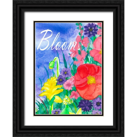 Flowers of the Hill Black Ornate Wood Framed Art Print with Double Matting by Korsgaden, Laurie