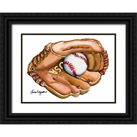 Catch Them All Black Ornate Wood Framed Art Print with Double Matting by Korsgaden, Laurie