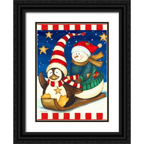 Wee Wee Wee Black Ornate Wood Framed Art Print with Double Matting by Korsgaden, Laurie