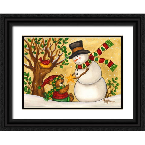 Star of Wonder Black Ornate Wood Framed Art Print with Double Matting by Korsgaden, Laurie