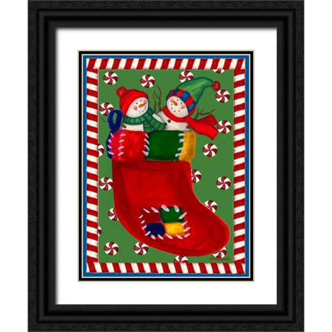 Gifts of Joy Black Ornate Wood Framed Art Print with Double Matting by Korsgaden, Laurie