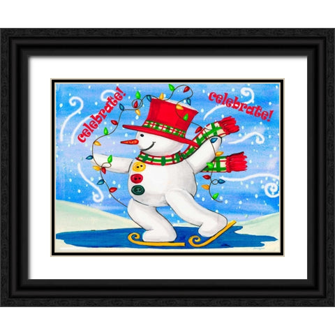 Celebrate Black Ornate Wood Framed Art Print with Double Matting by Korsgaden, Laurie