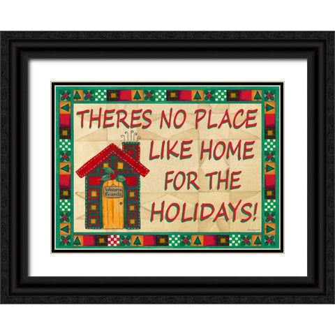 Home for The Holidays Black Ornate Wood Framed Art Print with Double Matting by Korsgaden, Laurie
