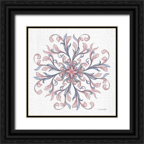 Florentine Scroll 1 Black Ornate Wood Framed Art Print with Double Matting by Rossi, Lorraine