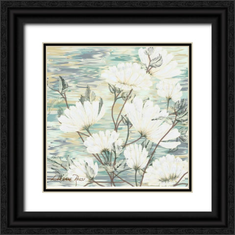 White Water Flower 3 Black Ornate Wood Framed Art Print with Double Matting by Rossi, Lorraine