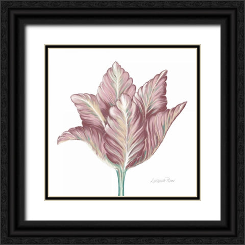 Romantic Tulip 1 Black Ornate Wood Framed Art Print with Double Matting by Rossi, Lorraine