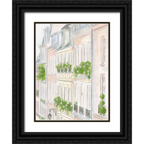 My View In Paris Black Ornate Wood Framed Art Print with Double Matting by Straatsma, Leah