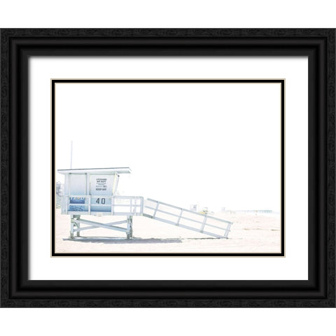 Beach Hut  Coastal 2 Black Ornate Wood Framed Art Print with Double Matting by Straatsma, Leah