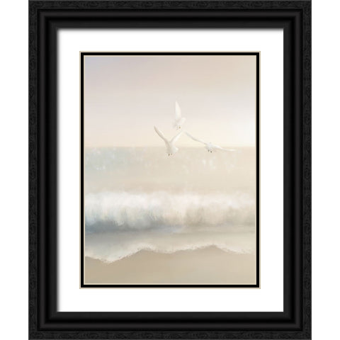 The Gulls Black Ornate Wood Framed Art Print with Double Matting by Straatsma, Leah