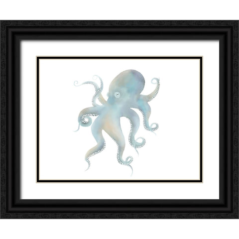 Octopus Black Ornate Wood Framed Art Print with Double Matting by Straatsma, Leah