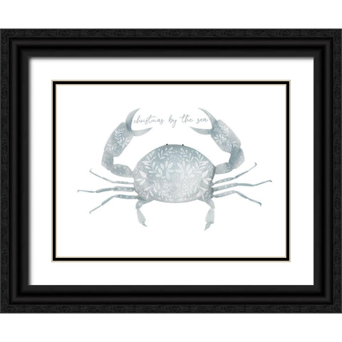 Christmas By The Sea Black Ornate Wood Framed Art Print with Double Matting by Straatsma, Leah