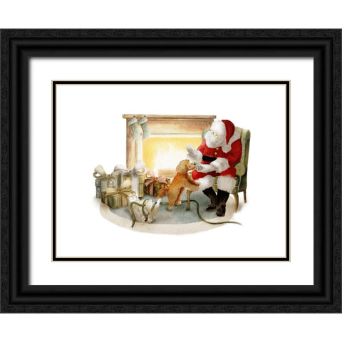 A Good Puppy Black Ornate Wood Framed Art Print with Double Matting by Straatsma, Leah