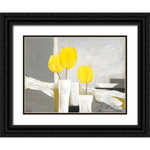 Effective Interior Black Ornate Wood Framed Art Print with Double Matting by May