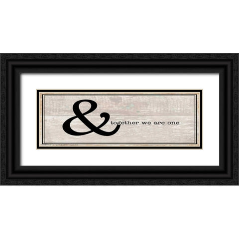 Together We Are One Black Ornate Wood Framed Art Print with Double Matting by May