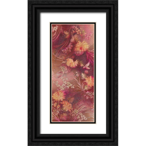 Marooned Florals Black Ornate Wood Framed Art Print with Double Matting by May