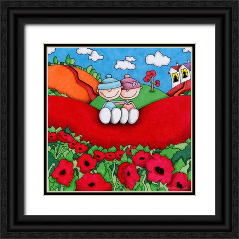 Adobe Photoshop PDF Black Ornate Wood Framed Art Print with Double Matting by May