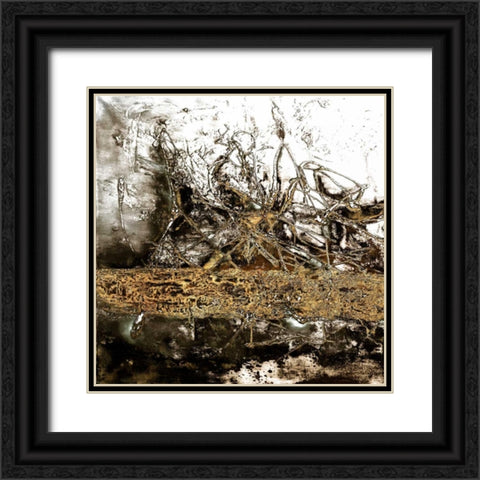 Ink Gold Metalico 2 Black Ornate Wood Framed Art Print with Double Matting by May