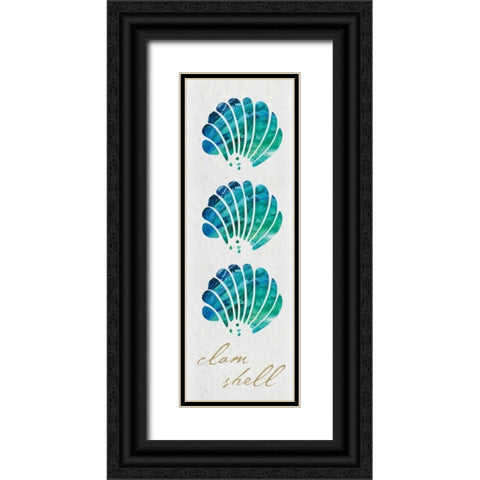 Clam Shell Panel Black Ornate Wood Framed Art Print with Double Matting by Hogan, Melody
