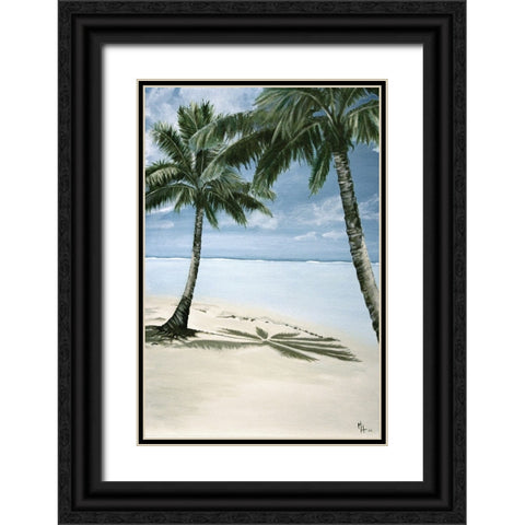 Solitude Paradise 1 Black Ornate Wood Framed Art Print with Double Matting by Hogan, Melody