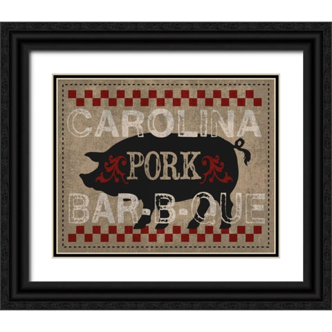Carolina BBQ Black Ornate Wood Framed Art Print with Double Matting by Hogan, Melody