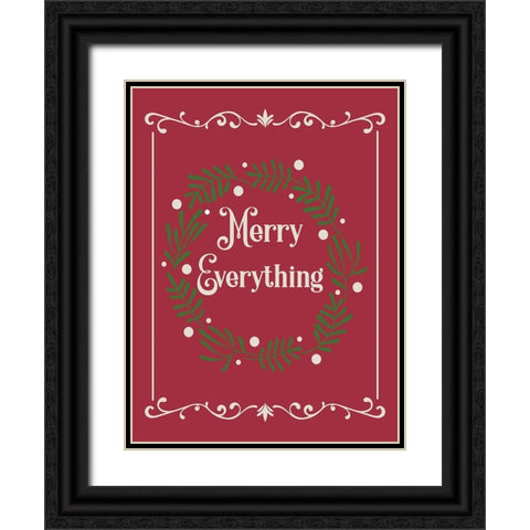 Pine Xmas 1 Black Ornate Wood Framed Art Print with Double Matting by Hogan, Melody