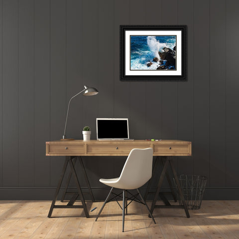 Puna-Shoreline Black Ornate Wood Framed Art Print with Double Matting by Nebula, Melissa